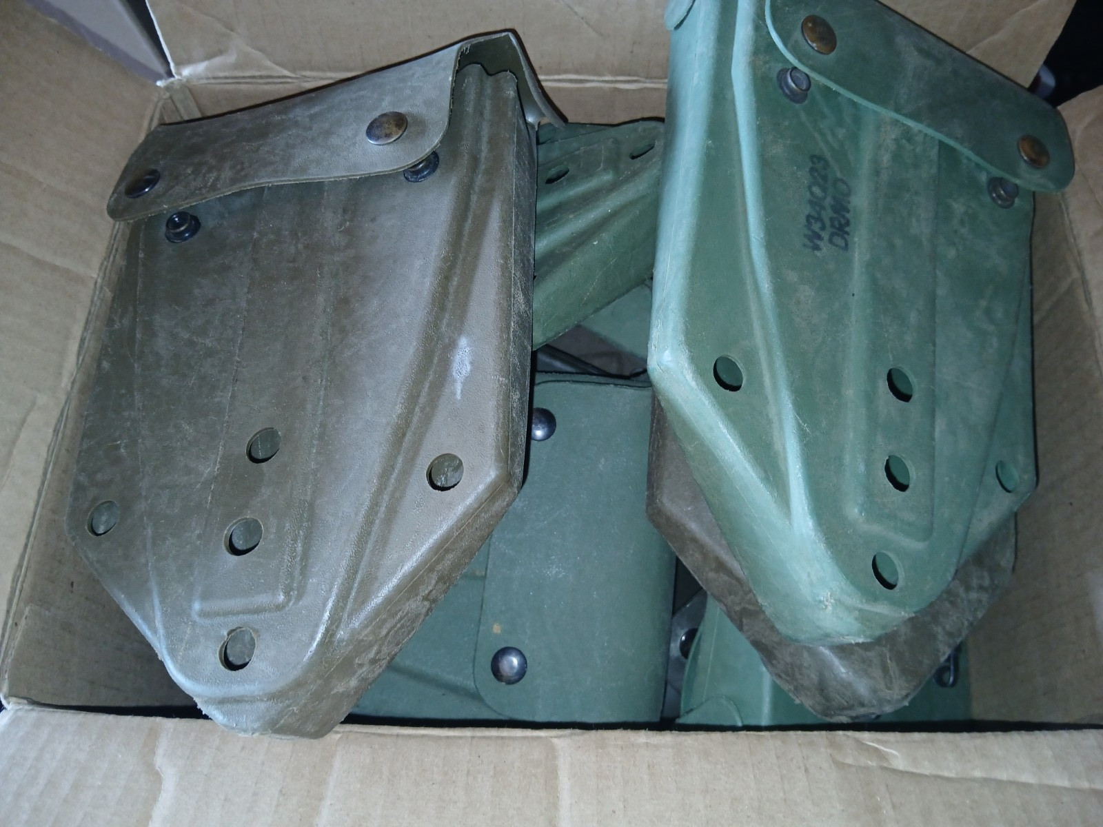 Lot Of 12 USGI Entrenching Tool Covers Shovel Covers ALICE Old Type With Clips