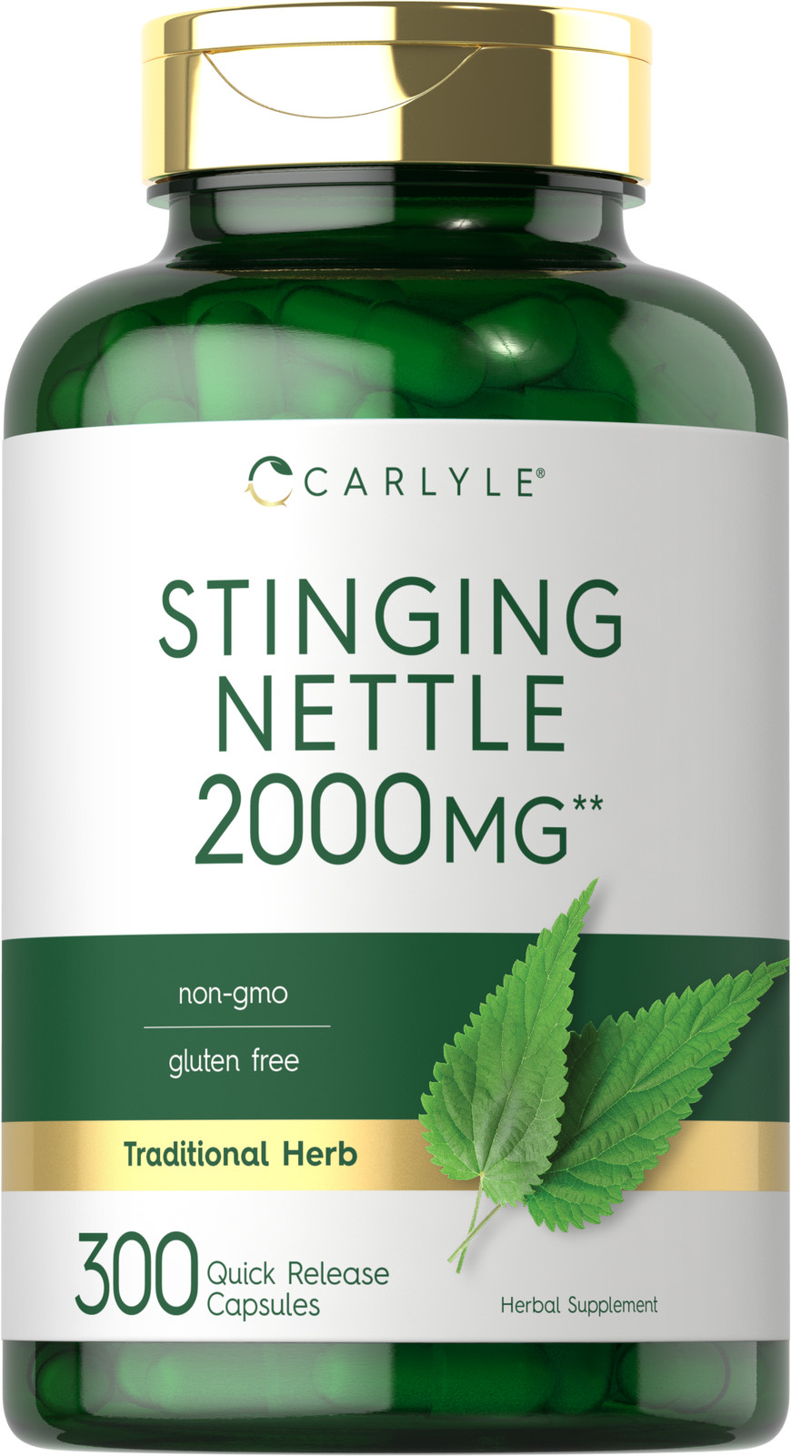Stinging Nettle Leaf Extract 2000mg | 300 Capsules | by Carlyle