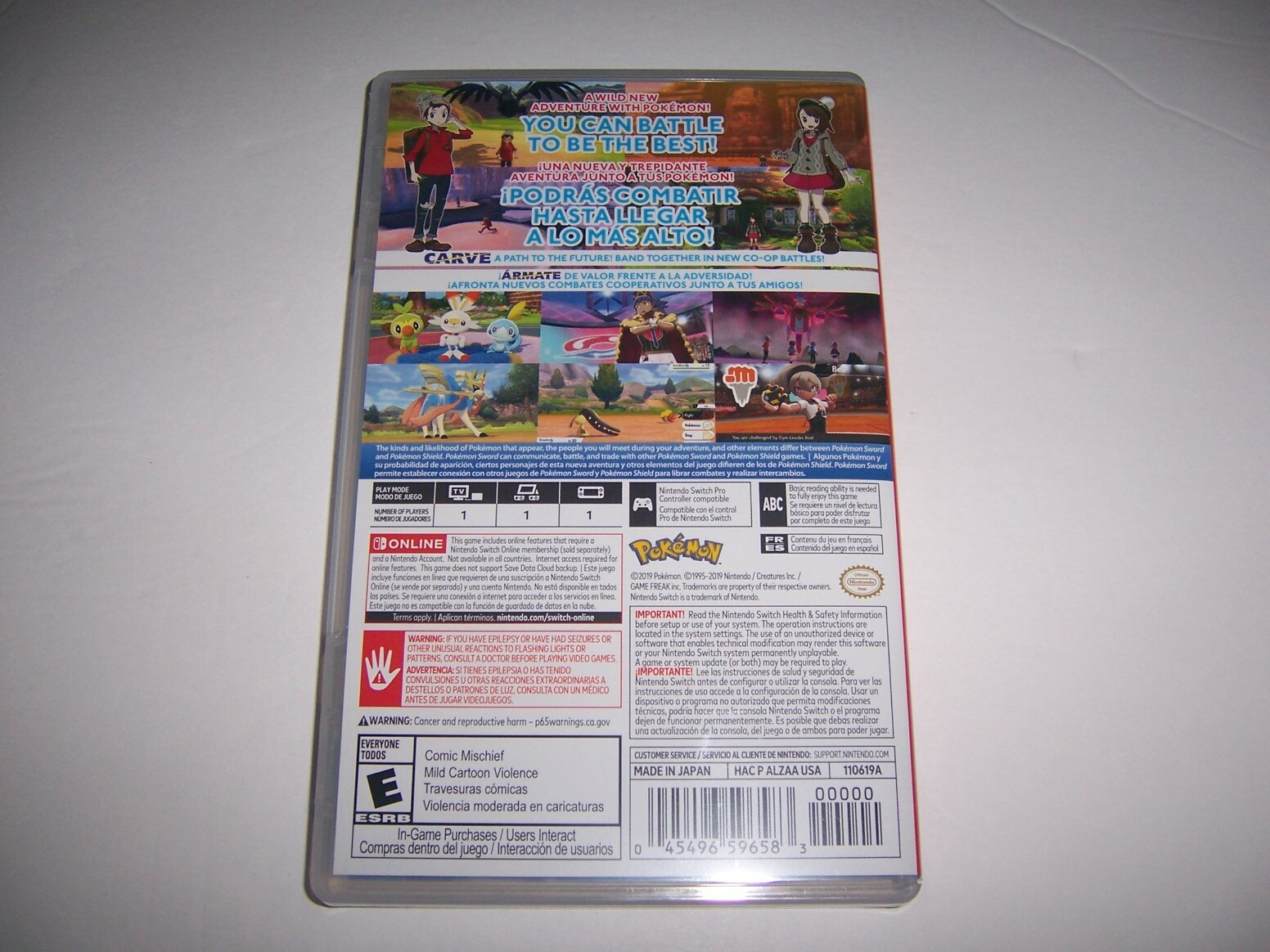 Original Box Case Replacement Nintendo Switch for Pokemon Sword