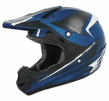 Cyber UX-23 Carbonite Helmet Youth Large Size Blue Black UX23 Y-LRG