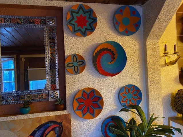 WALL BASKET SET OF 7, BOHO HANDMADE AND PAINTED FROM TURKEY!~ #2