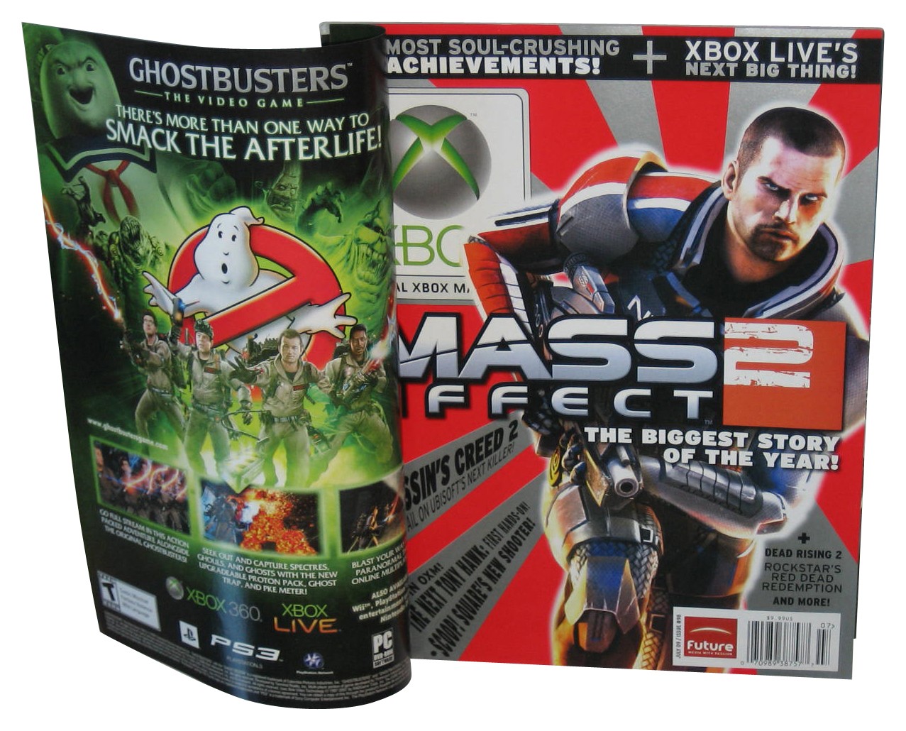 Xbox July 2009 Official Magazine Book Issue #98 - (Mass Effect 2 Cover w/ Ghostb