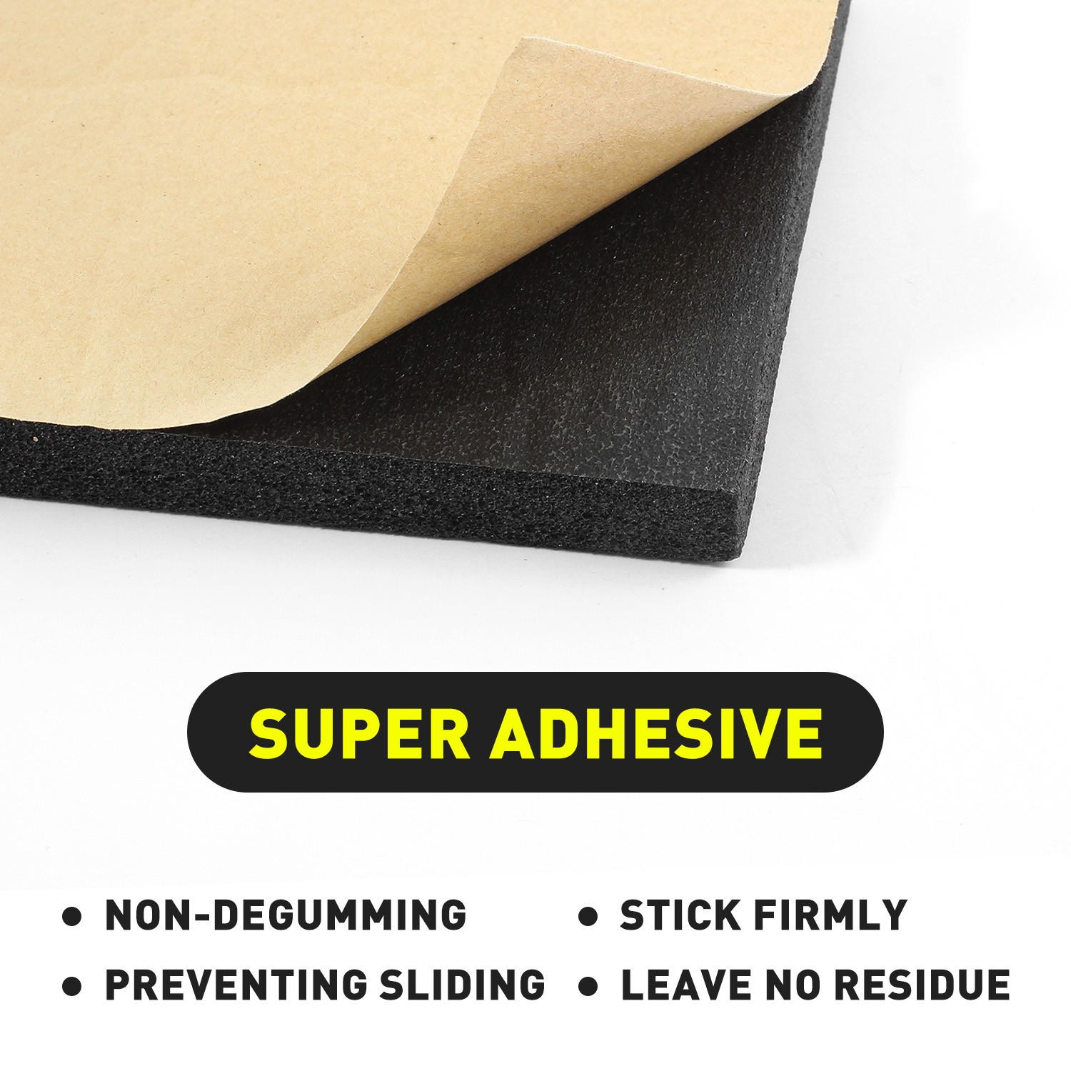 12" x 59" Black High Density Upholstery Foam Couch Mat Replacement Padding 4/5"
