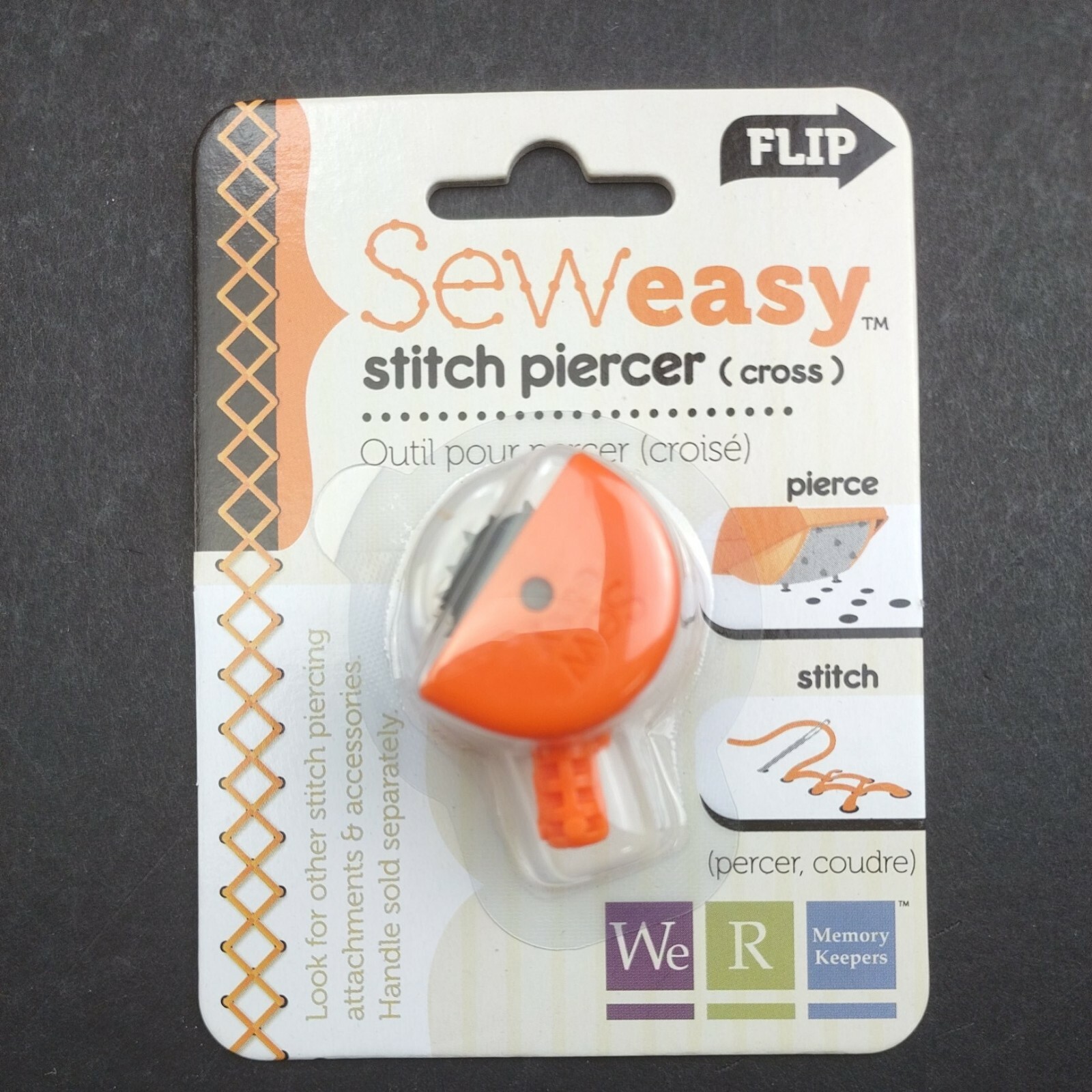 We R Memory Keepers Sew Easy Cross Stitch Piercer Attachment Scrapbooking 1 New