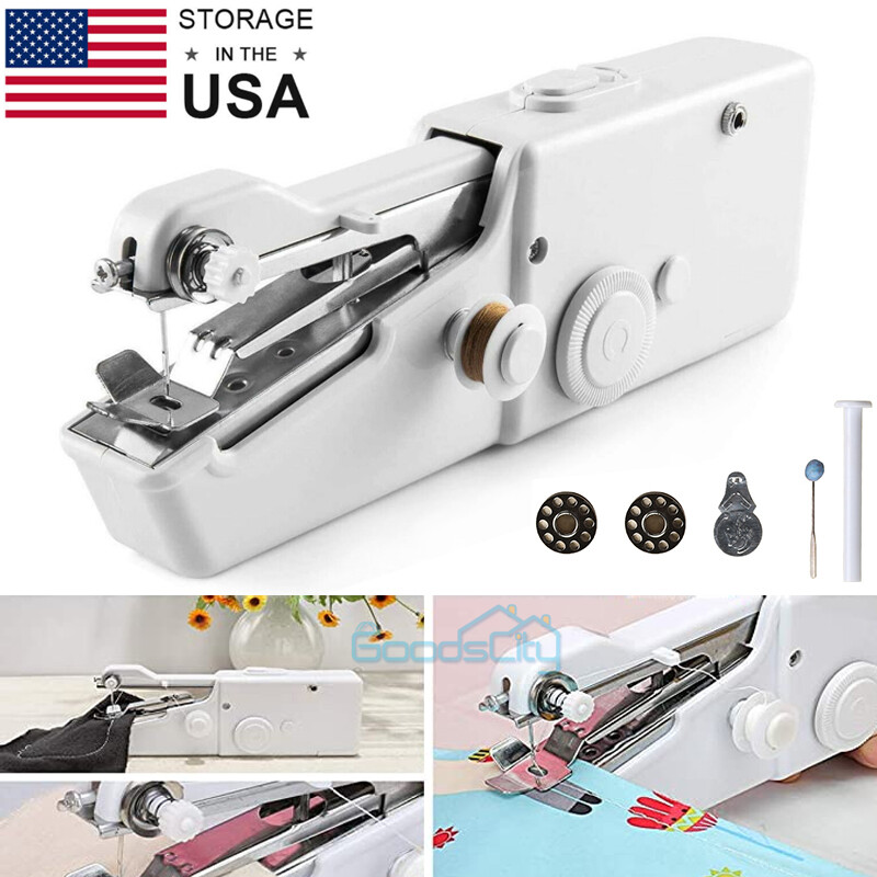 Mini Portable Electric Tailor Stitch Hand-held Sewing Machine +126Pcs Sewing Kit