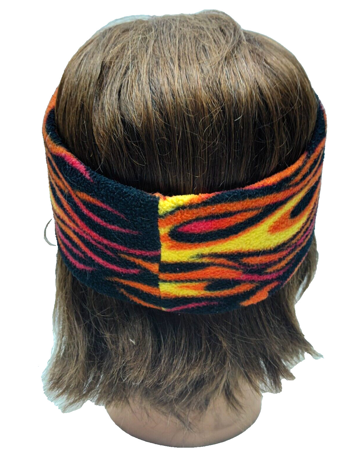 Flame Design Stretch Headband Orange & Black, Pre-ownec