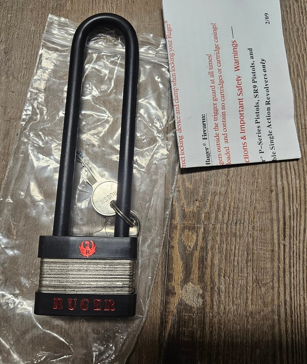 Ruger Factory Revolver Gun Pistol Trigger Safety Lock Model Padlock Tall Bar