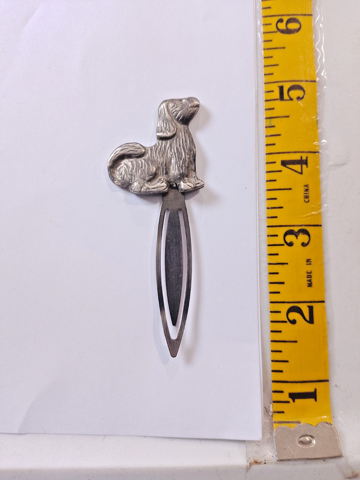 Weird vintage pewter dog hair clip poodle