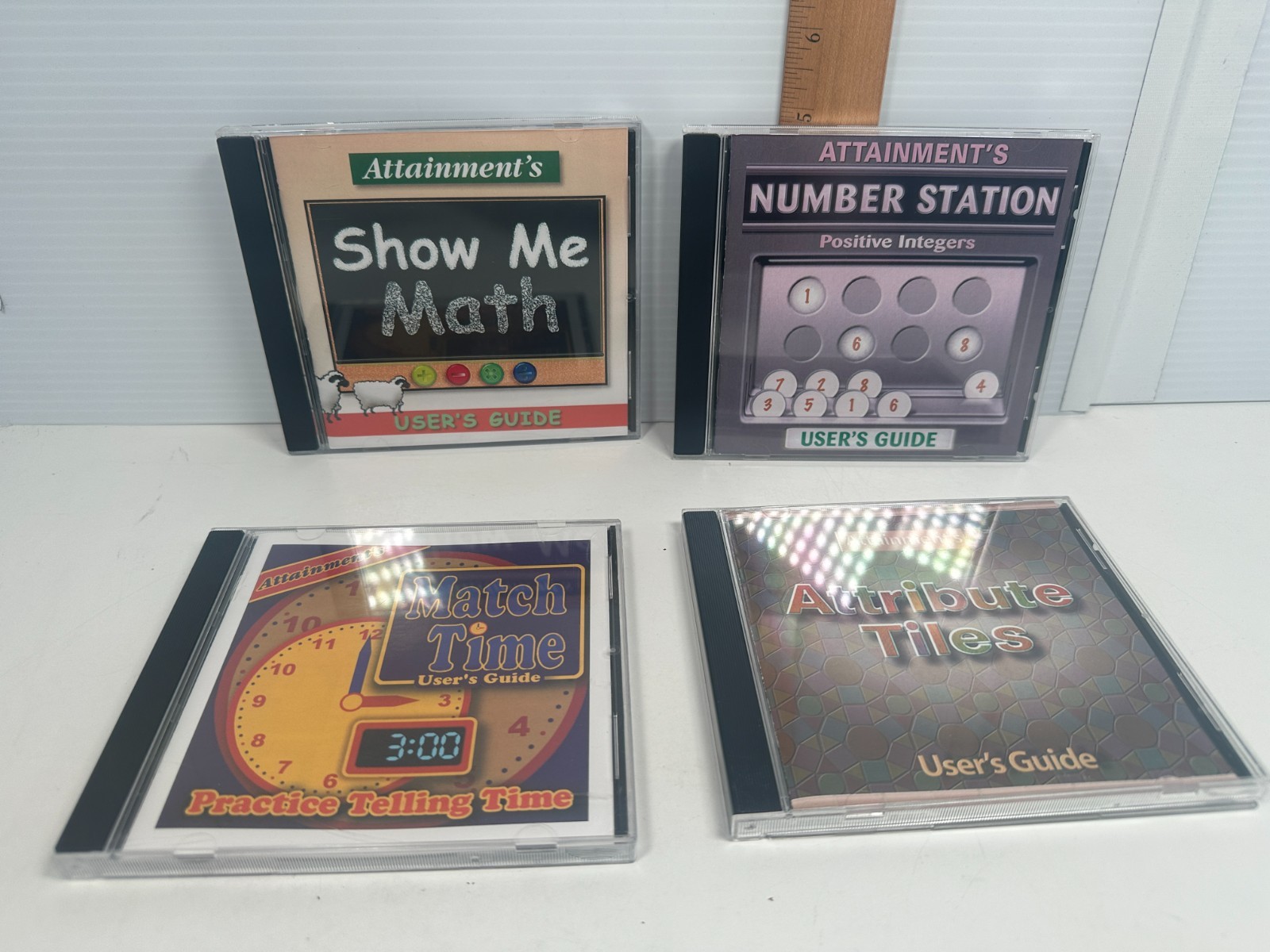 Attainment's Show Me Math Number Station Match Time Attribute Tiles Software CDs