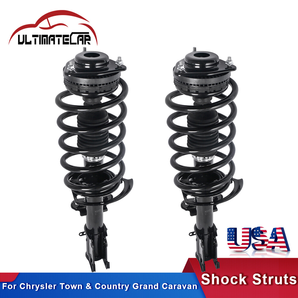 Pair Front Complete Shock Struts For Dodge Grand Caravan Chrysler Town & Country