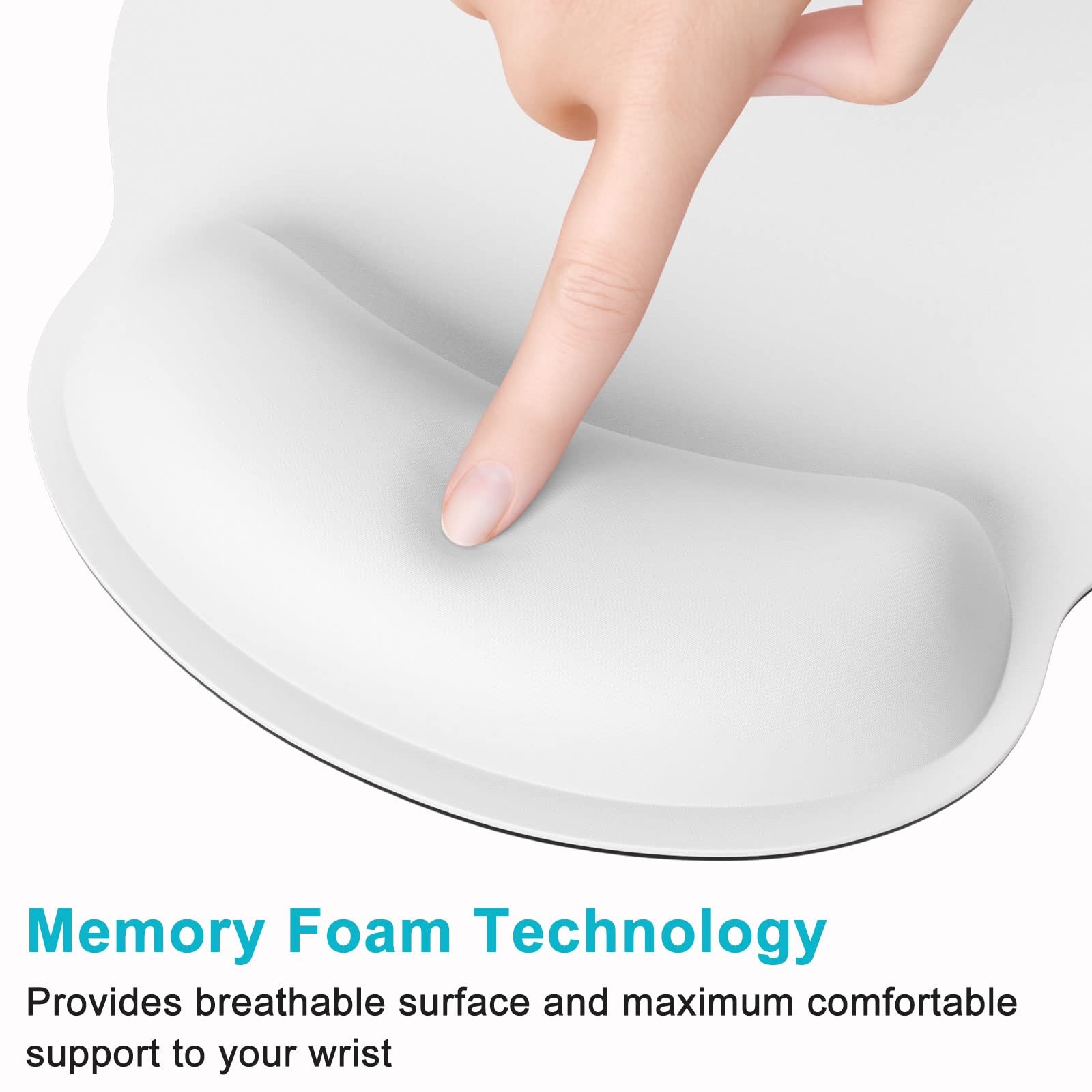 Ergonomic Mouse Pad with Wrist Support, Comfortable Memory Foam Wrist Rest fo...