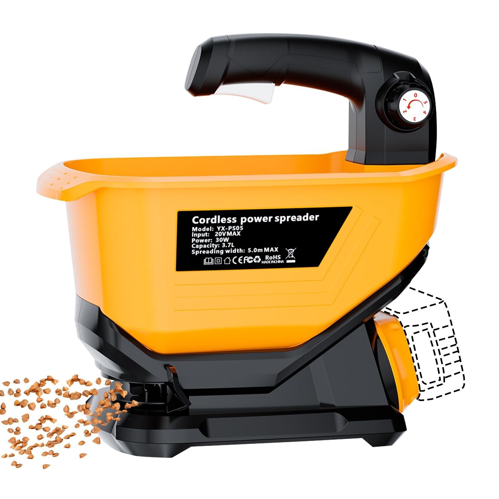 ** NEW 3.7L Handheld Seed Spreader | Fertilizer  | Cordless  |