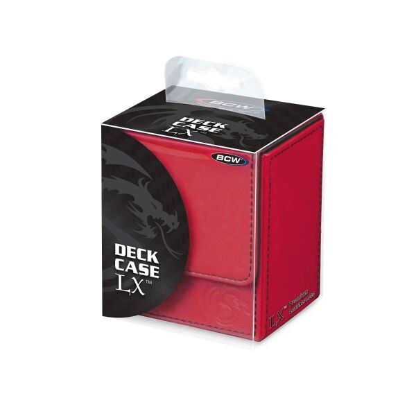 1 BCW Red With Black Stitch LX Deck Case
