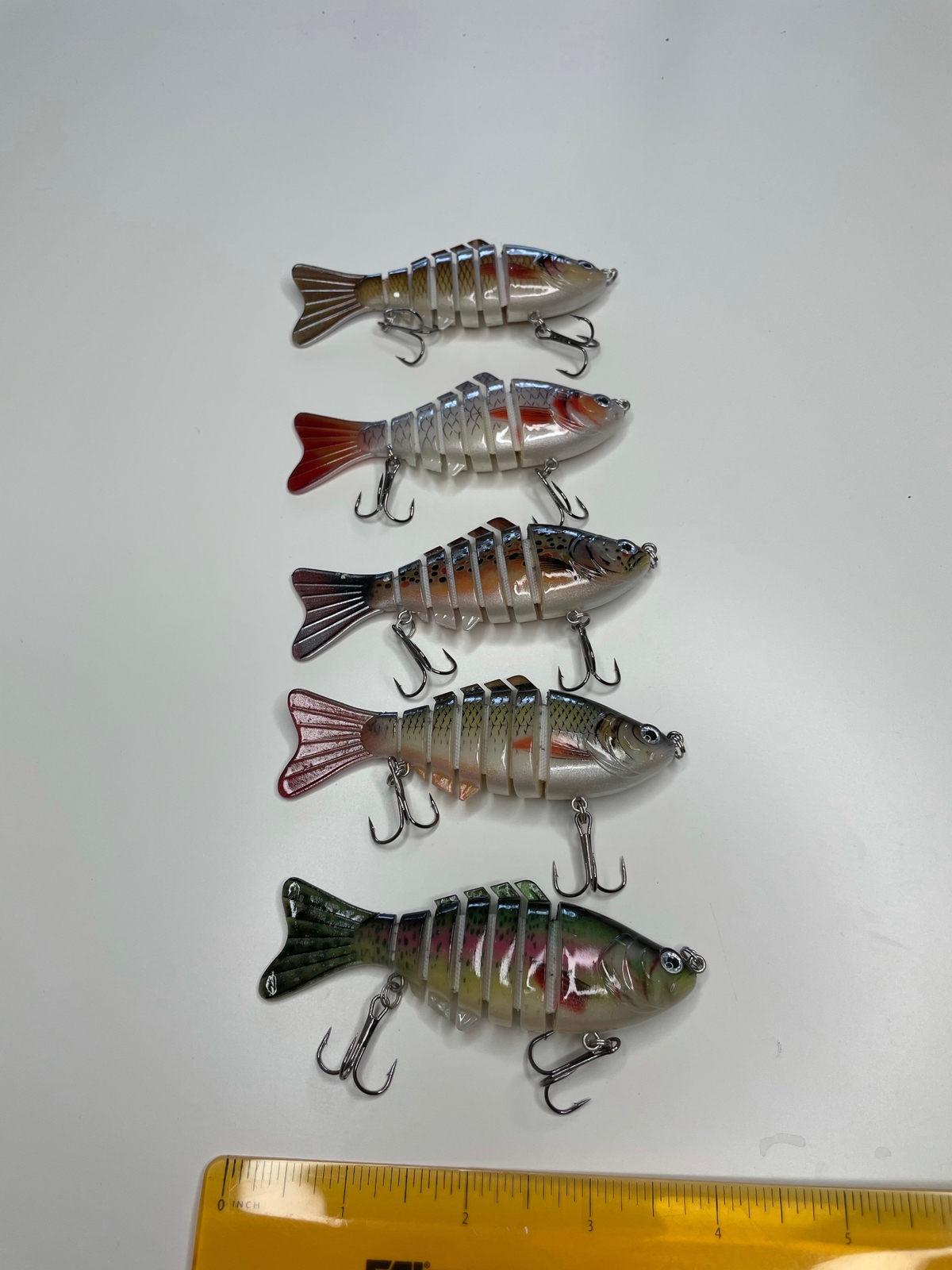 5pcs 15g / 4” multi jointed hard lure bait