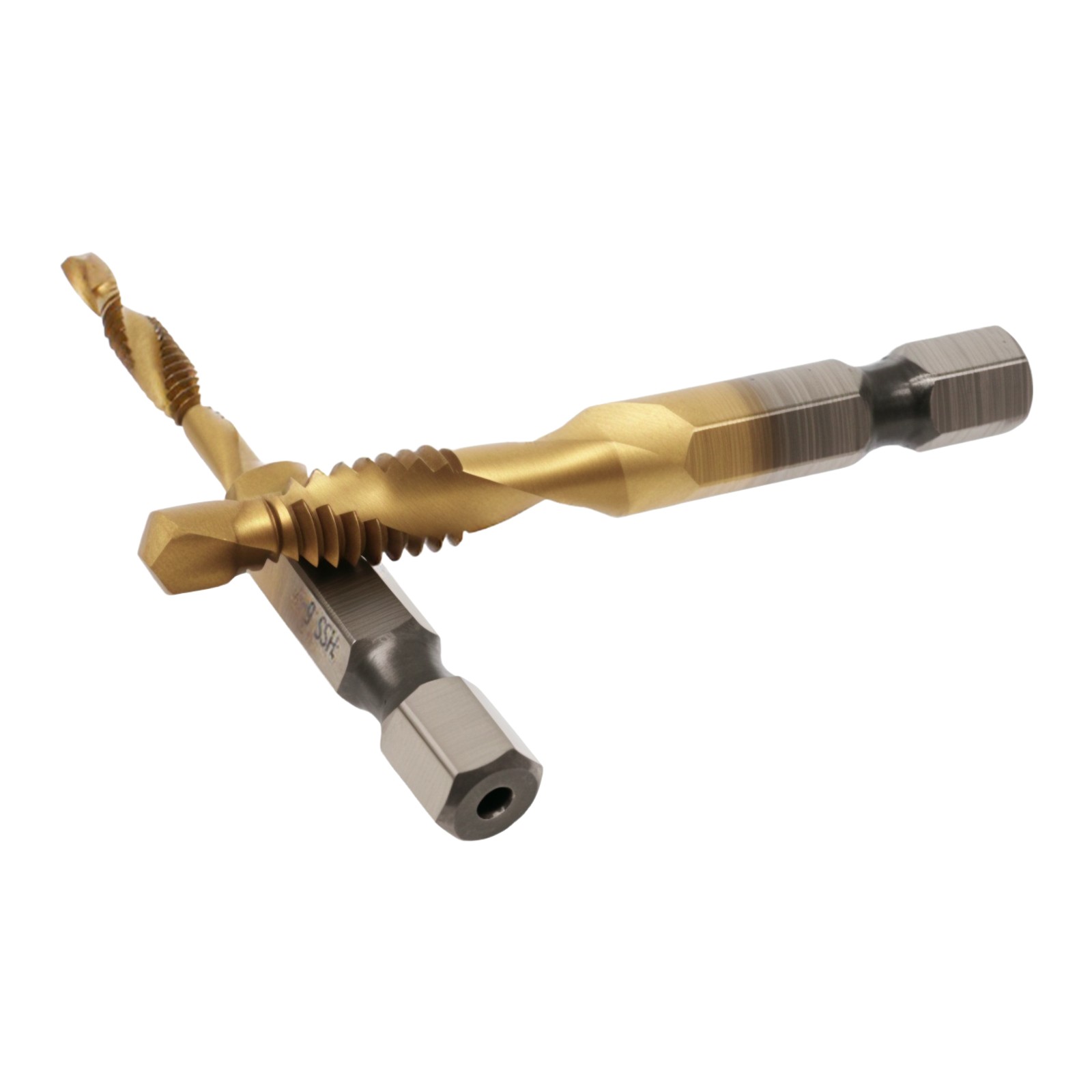 6 Pack Combination Drill and Tap Set, Professional HSS Titanium Thread Tap Drill