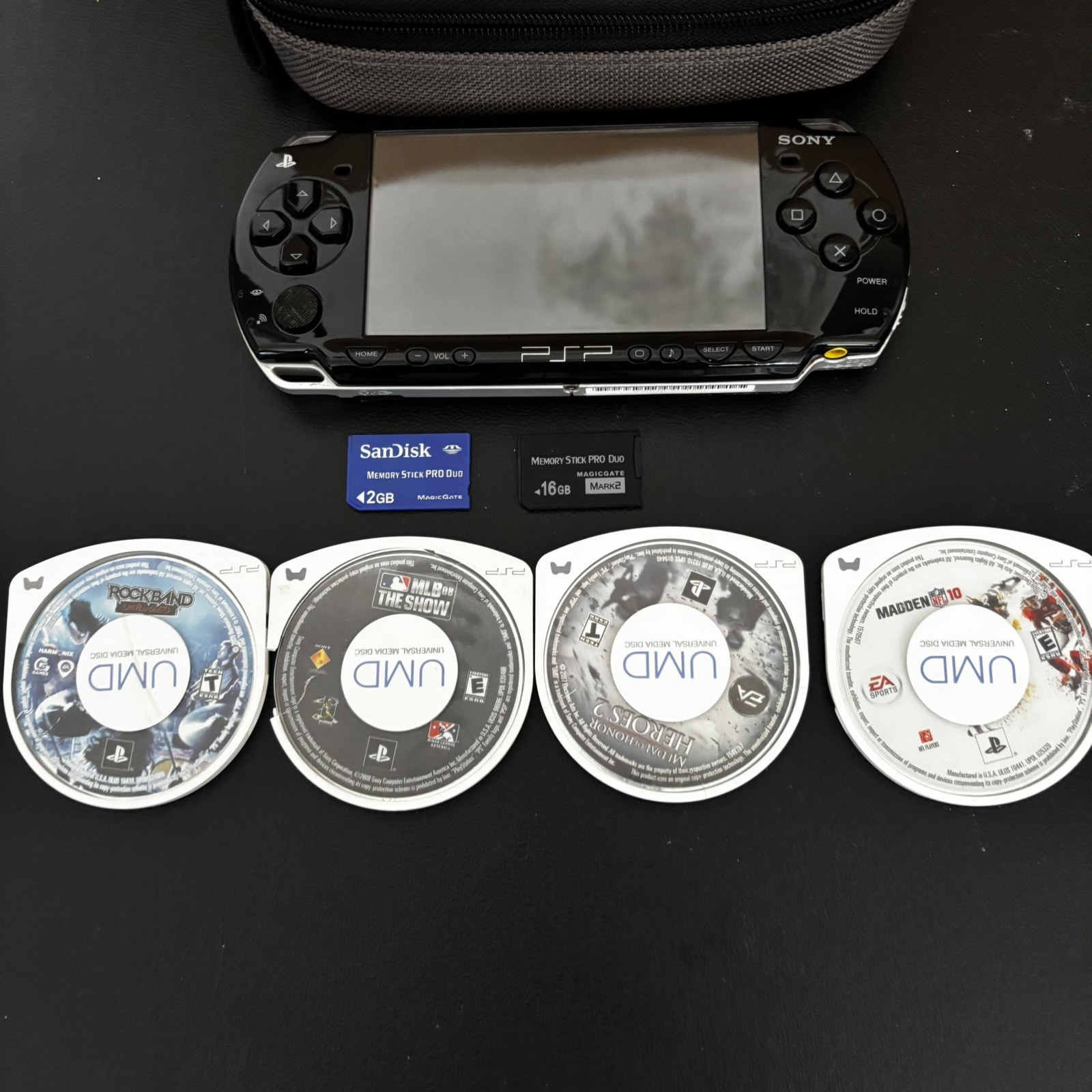 Sony PSP-2001 Piano Black PlayStation Portable Bundle