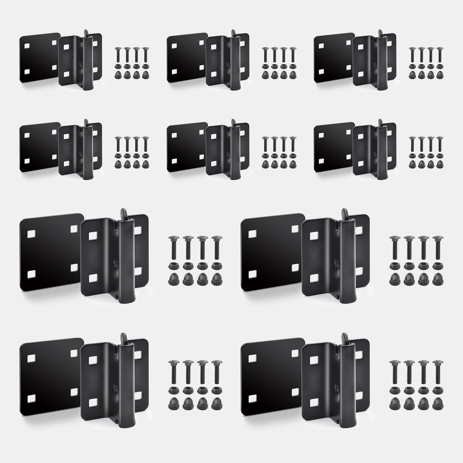 10 Pack E-Track Connector with Square Plates Bolt-on Steel Cargo Securement E...