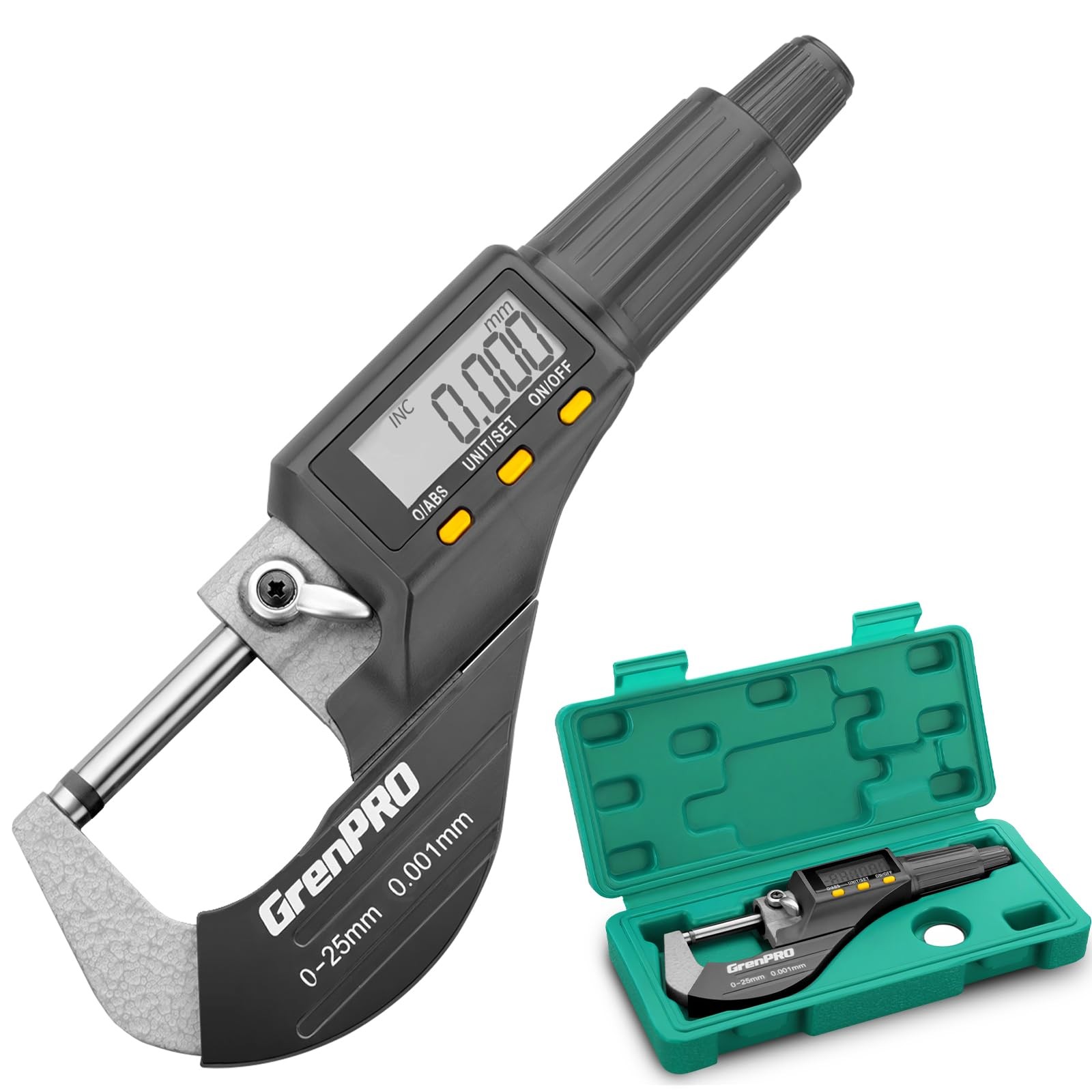 GRENPRO Digital Micrometer Measuring Tool, Professional Inch/Metric...