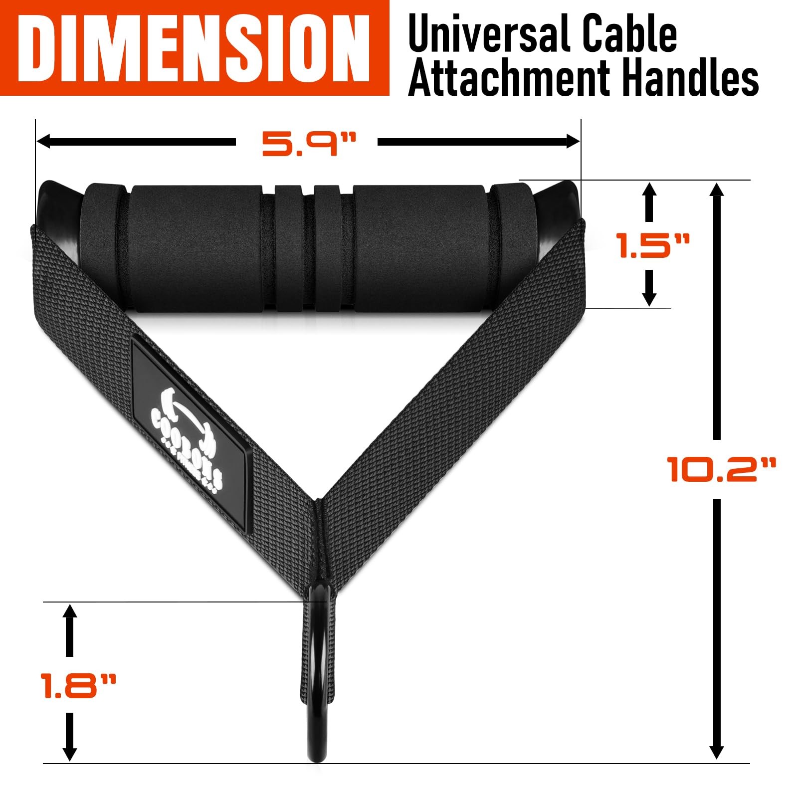Heavy Duty Exercise Handles, Gym Cable Handles for Cable Machine Attachments