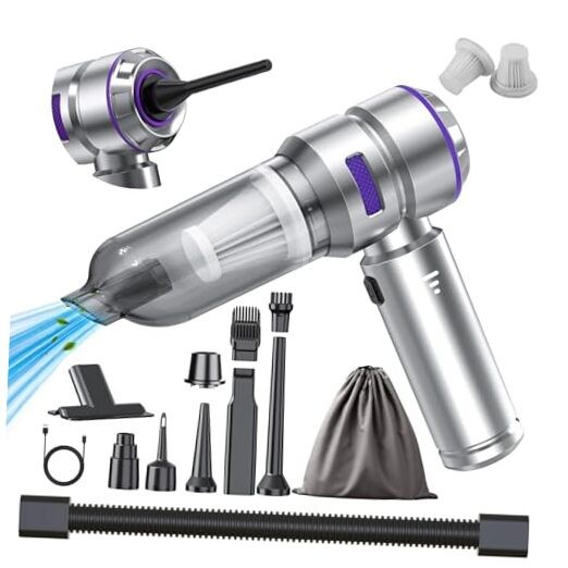 Car Vacuum Cleaner High Power - 22000PA Portable Car Vacuums 4 in 1 Purple