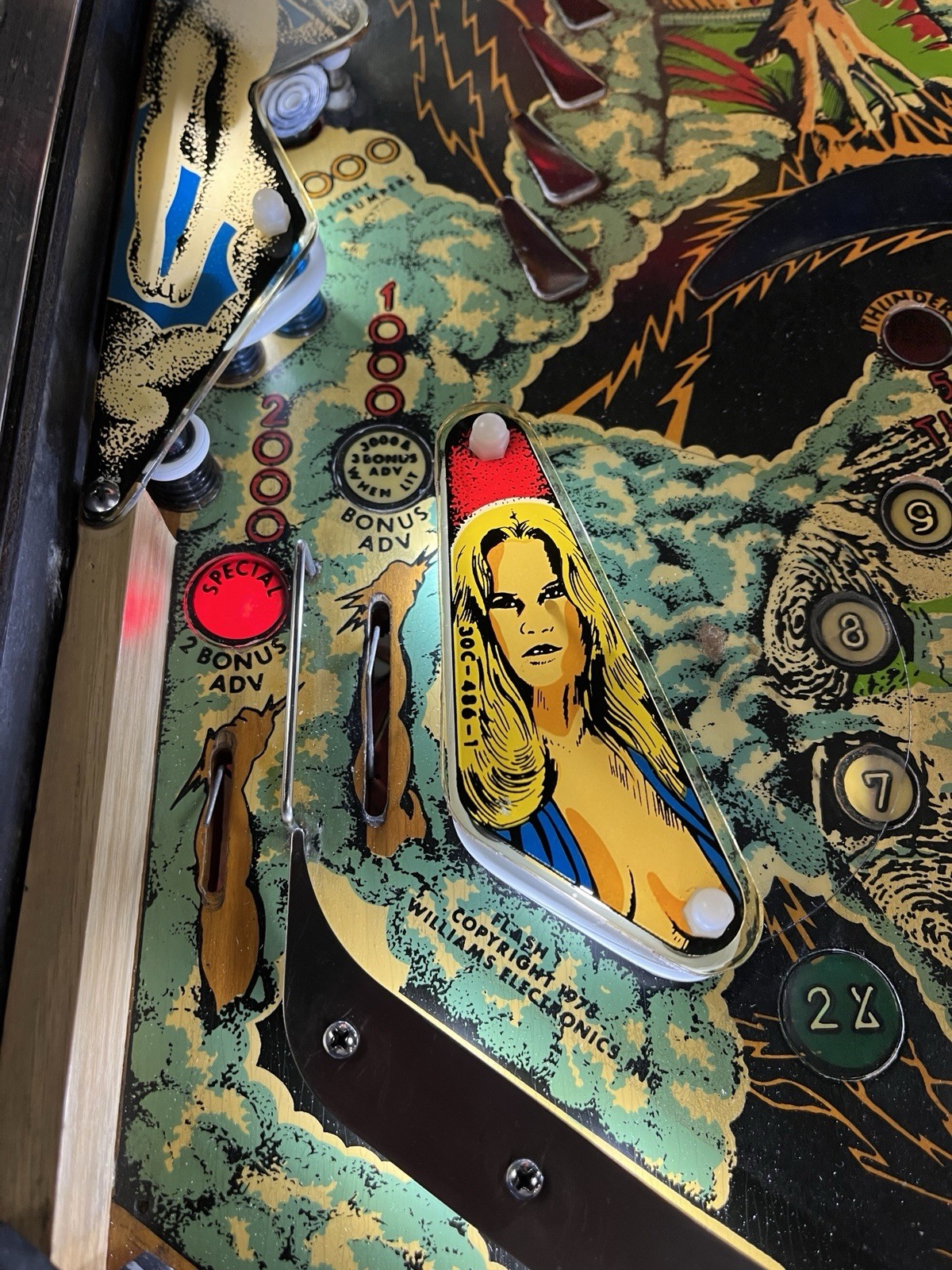 1978 FLASH PINBALL MACHINE PROFESSIONAL TECHS PLAYS GREAT