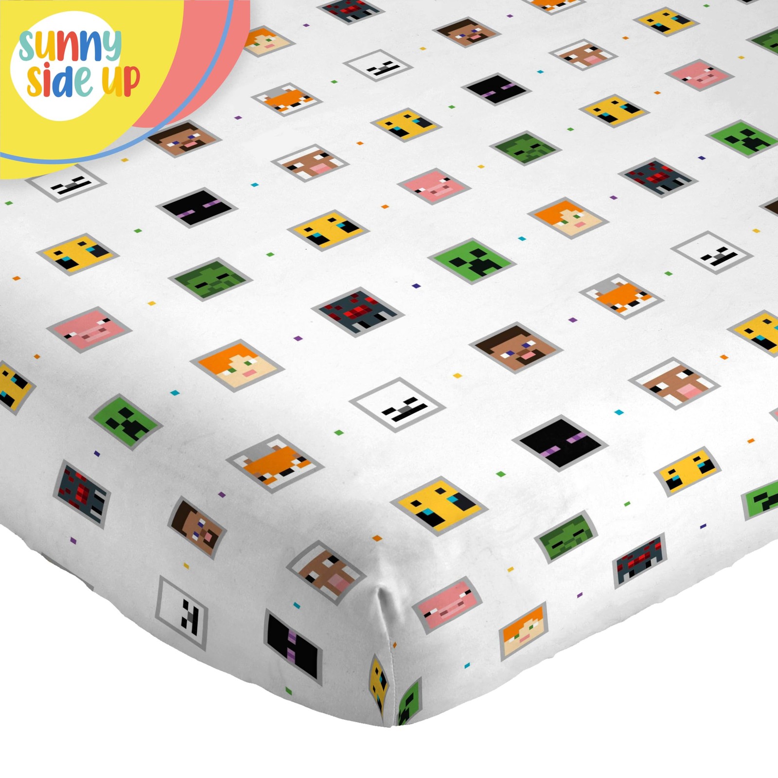 Minecraft Creeper & Animals Full Set - 4 Piece Bedding Set Includes Pillow Co...