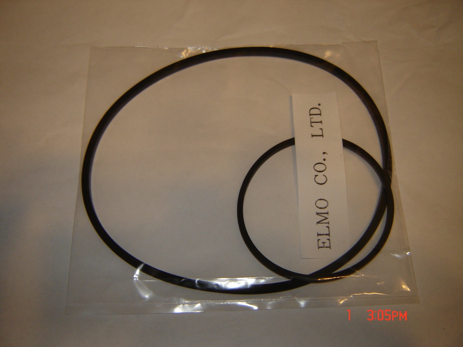 Elmo TransVideo TRV R8 Projector Belts,  2  Square Belt Set OEM Type. New