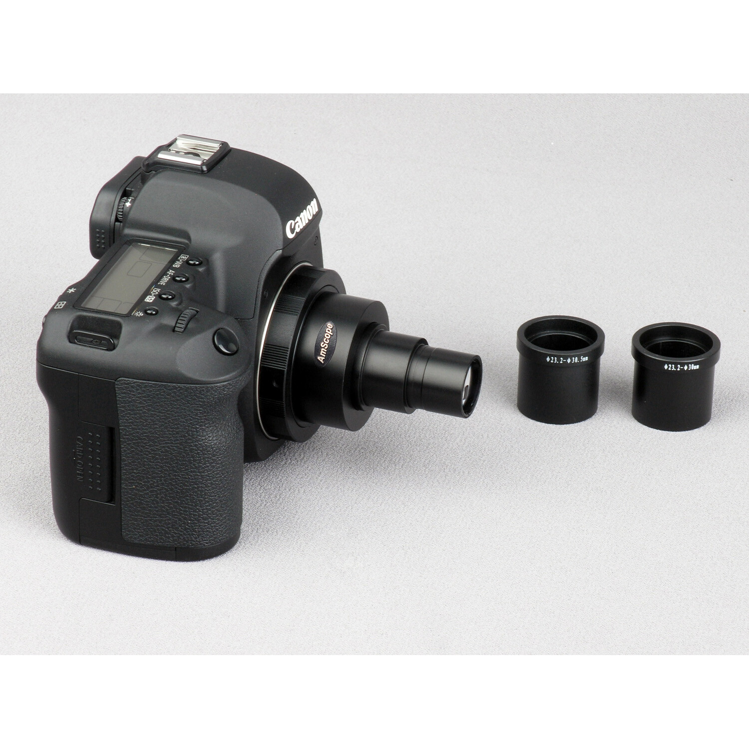 AmScope Canon & Nikon SLR/DSLR Camera Microscope Adapter 2X Magnification