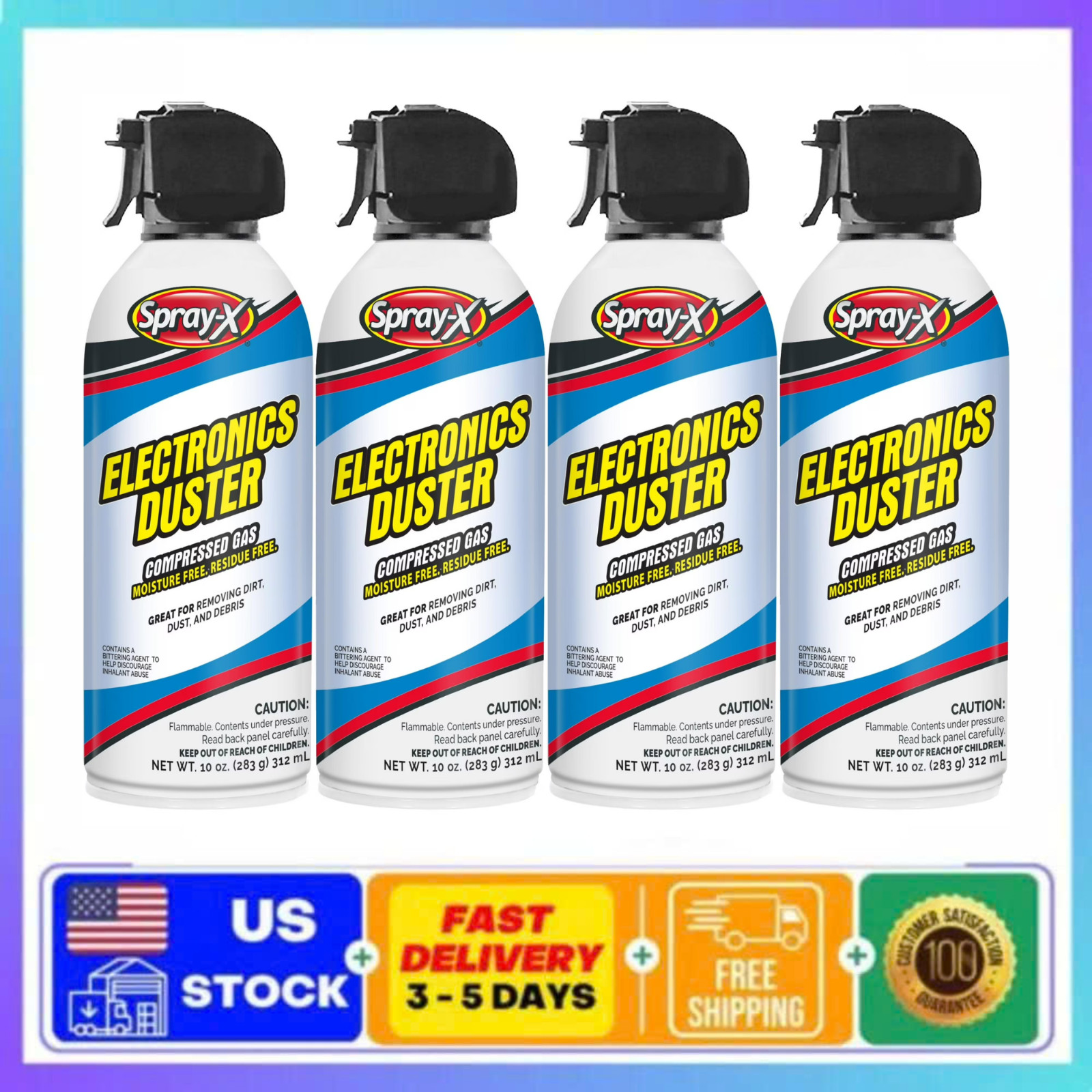 Spray X Duster 12/10oz 4-Pack Compressed Air Gas Cleaner Wholesale Master Case