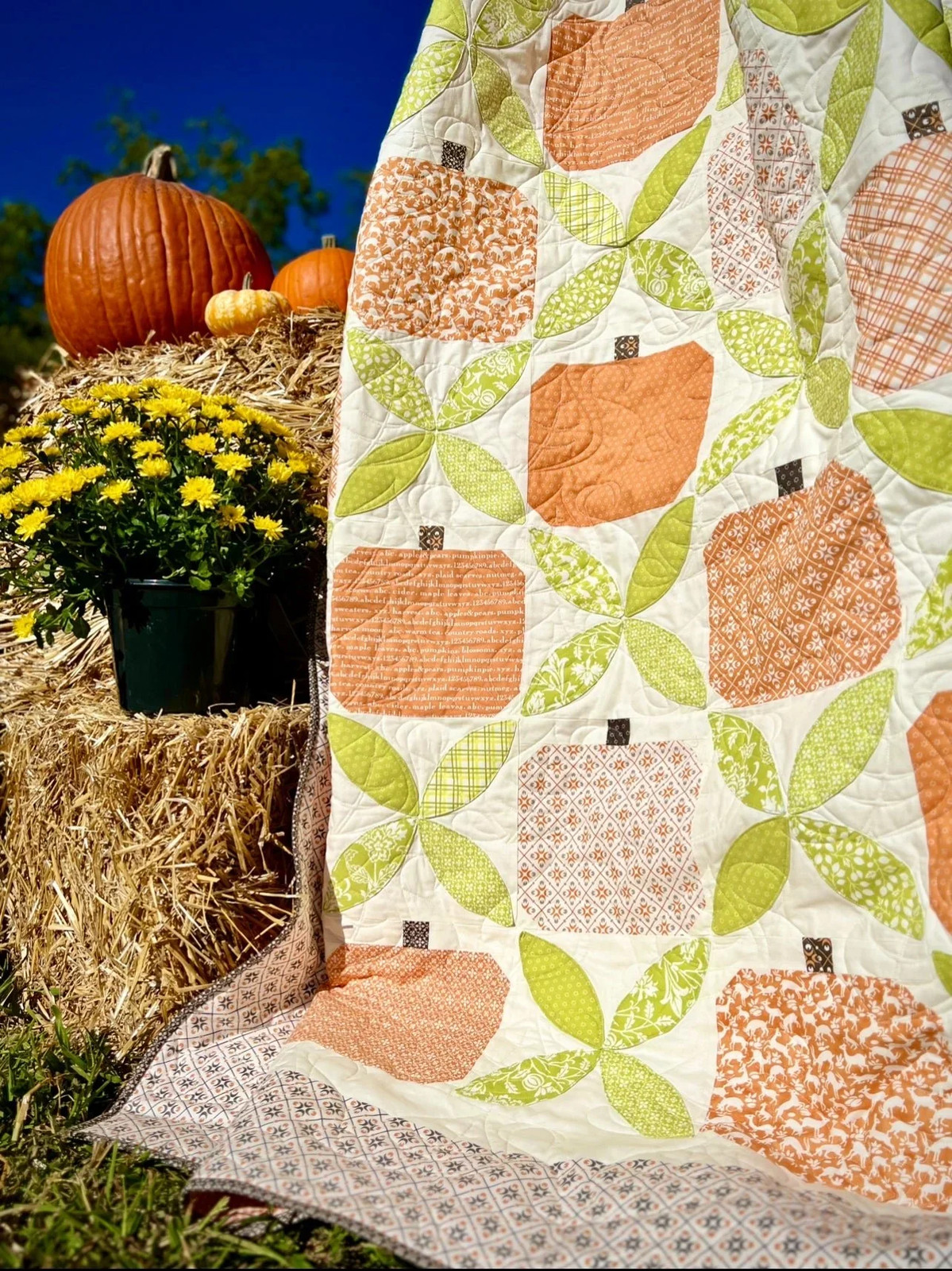 Pumpkins Vines Quilt Pattern
