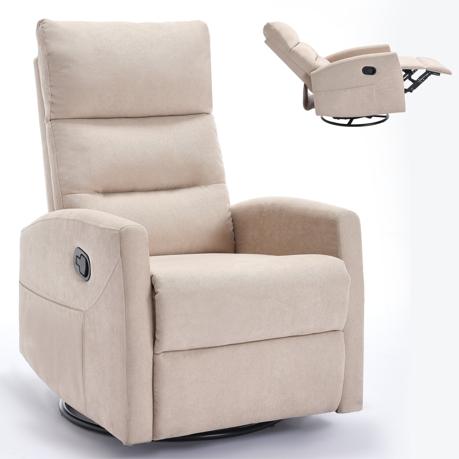 360° Swivel Recliner Chairs Modern Single Reclining Sofa Chairs for Living Room