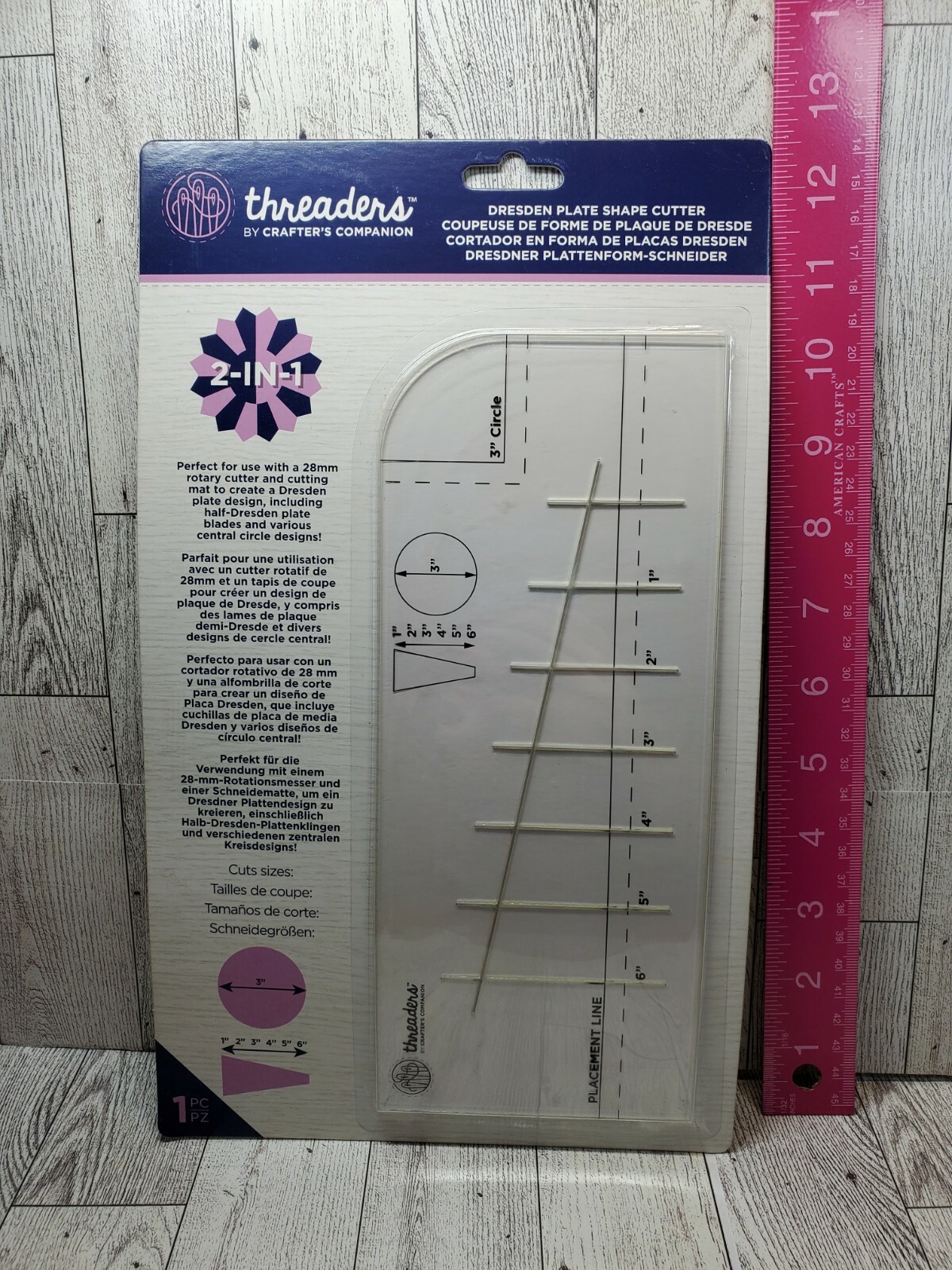 CC2 Crafters Companion Threaders Dresden Plate Shape Cutter New Sewing Quilt