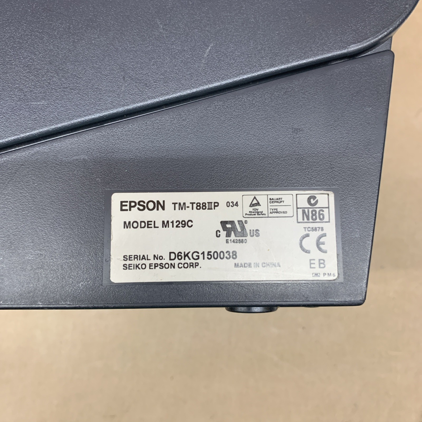 Epson Micros TM-T88III M129C Thermal POS Receipt Printer - TESTED WORKING