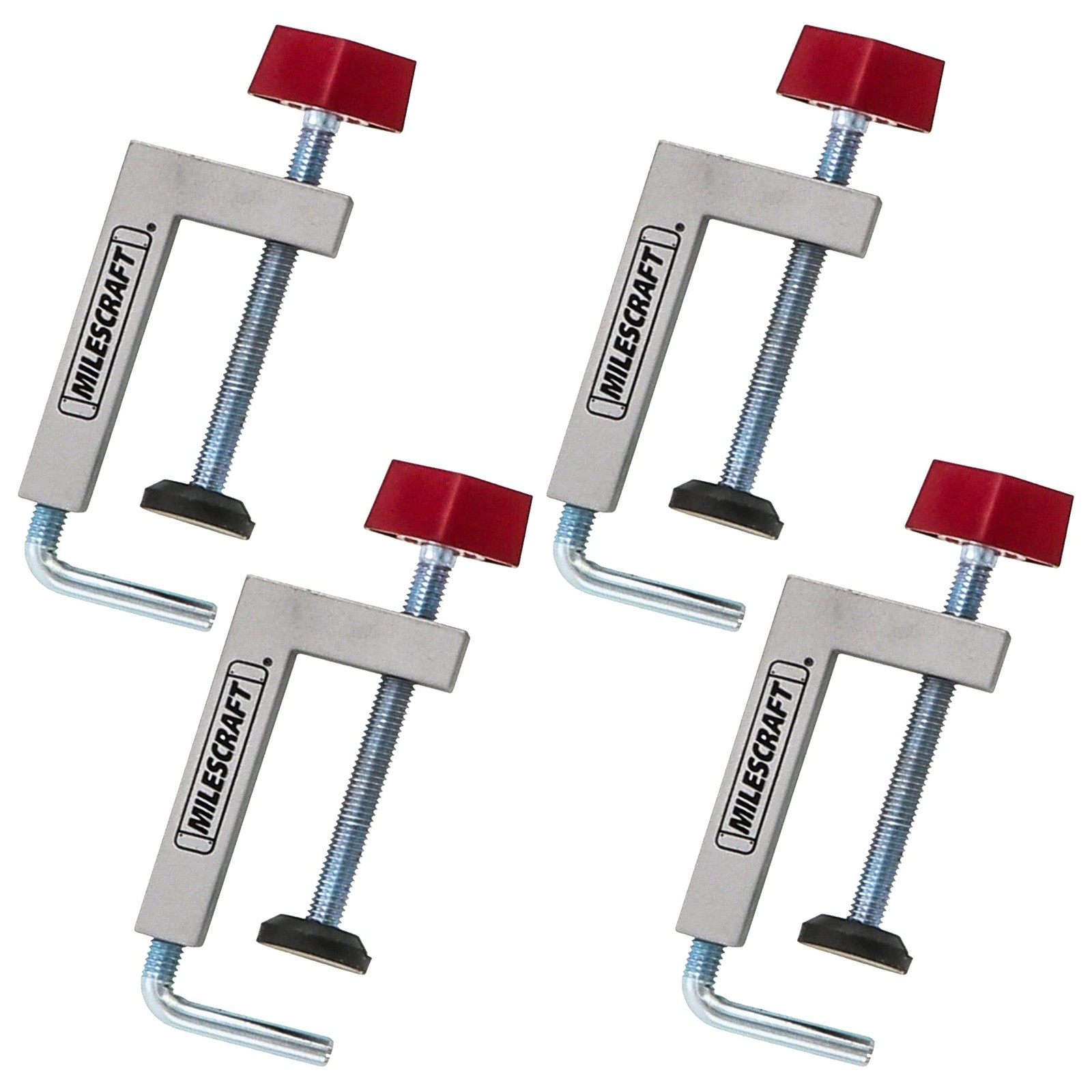 Milescraft 7209 Universal Fence Clamp 4-Pack - For Mitre Saws, Multicolor