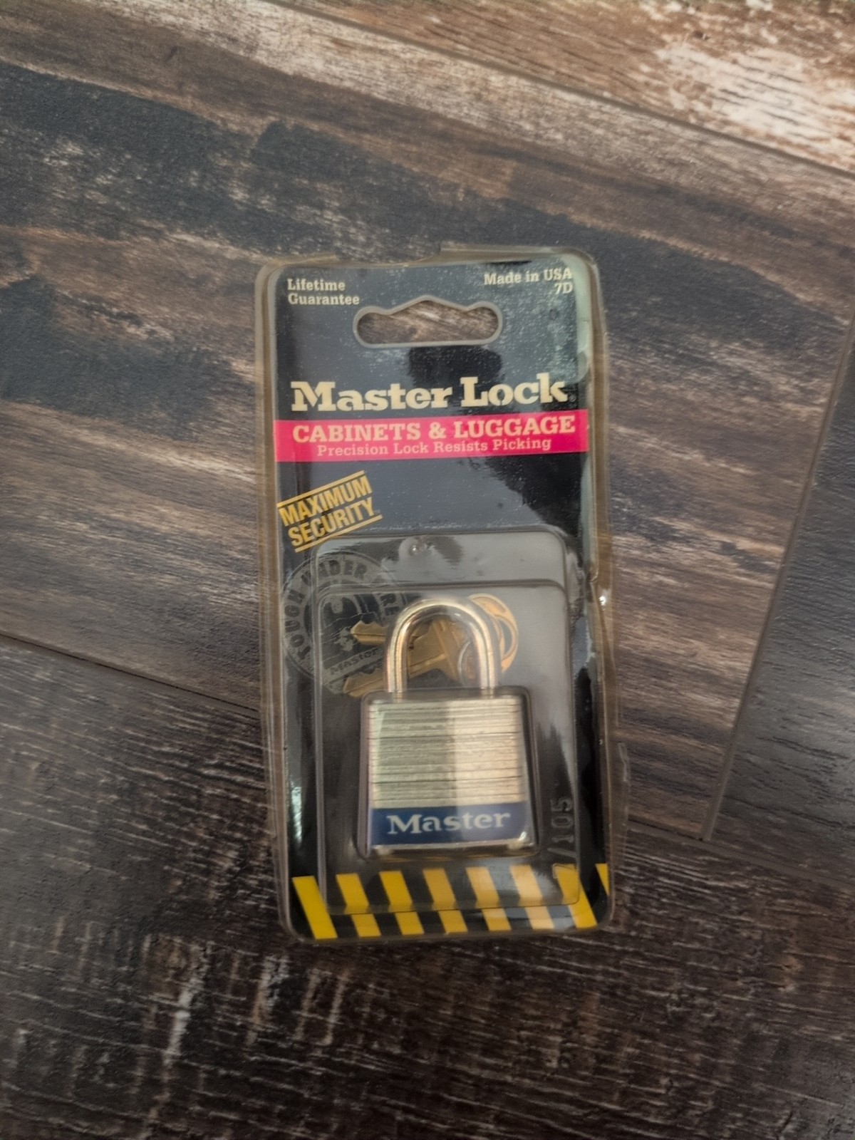 Master Padlock Model  #7-D Padlock With 2-Keys, KD - New Old Stock Locksmith