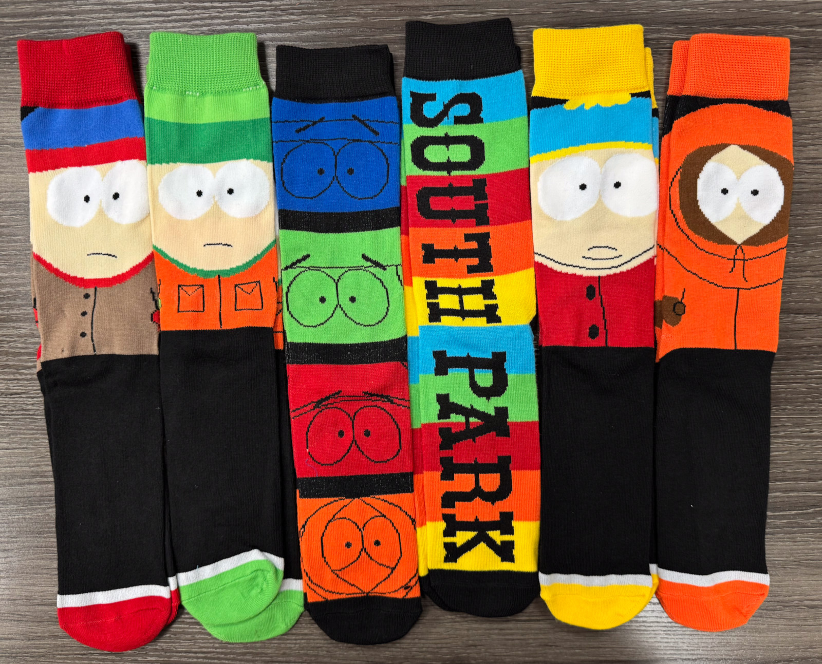 Brand New - One Size Fits Most - South Park - 6 Pair Crew Socks