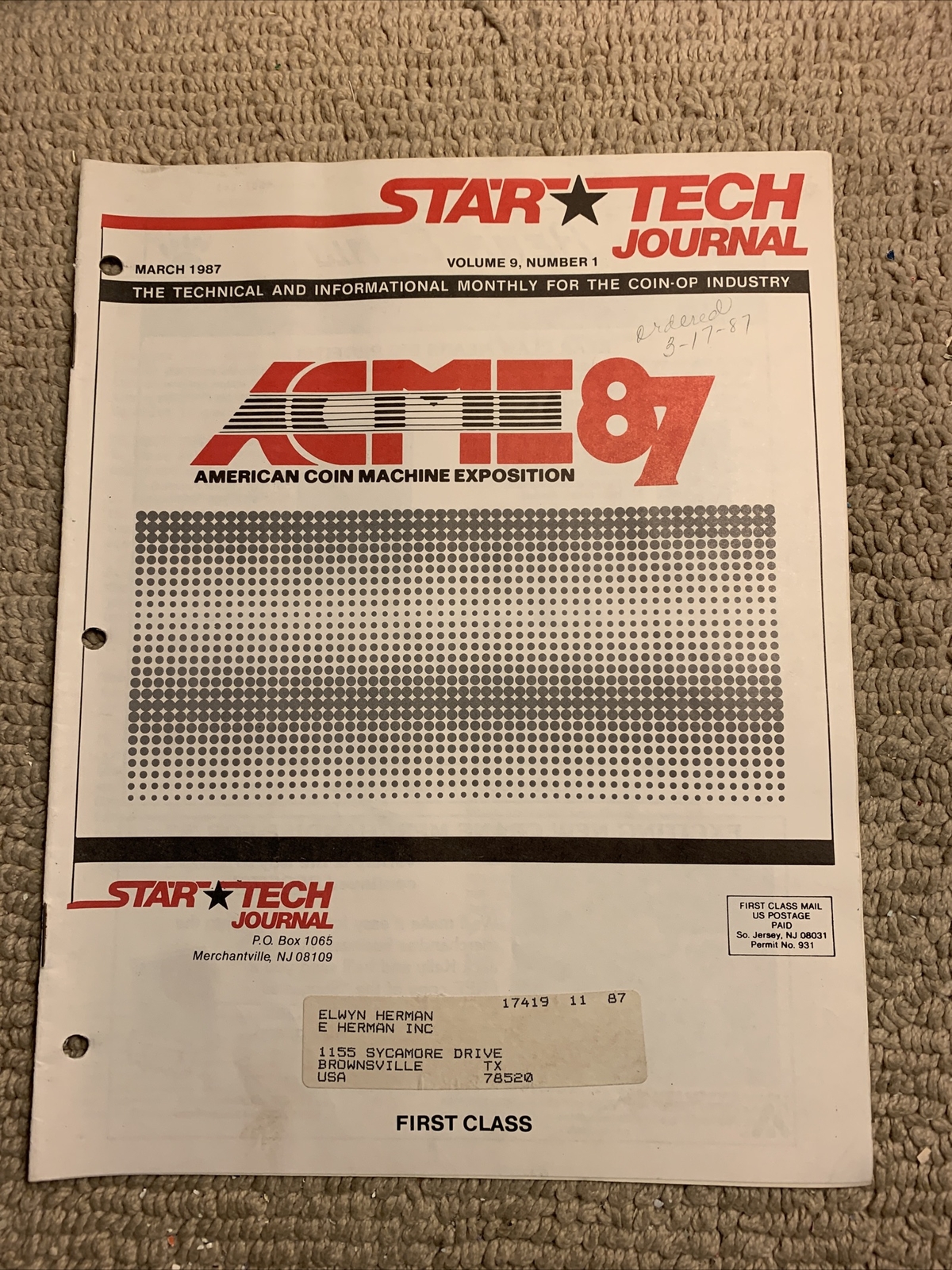 1987 March Atari Gauntlet 2 Arkanoid STAR TECH JOURNAL  manual
