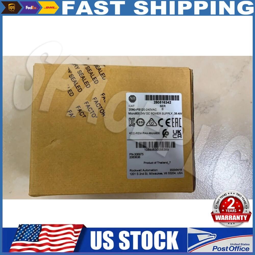 New AB CAT 2080-PS120-240VAC Micro800 24V DC POWER SUPPLY 38.4W US Free Tax