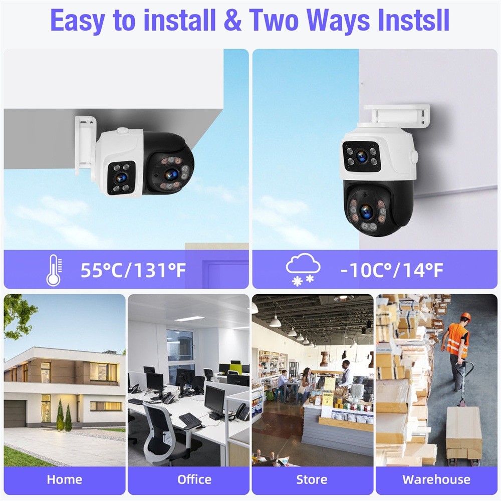 KERUI 8CH NVR 6MP Two Way Audio POE PT Security Camera System AI Detection