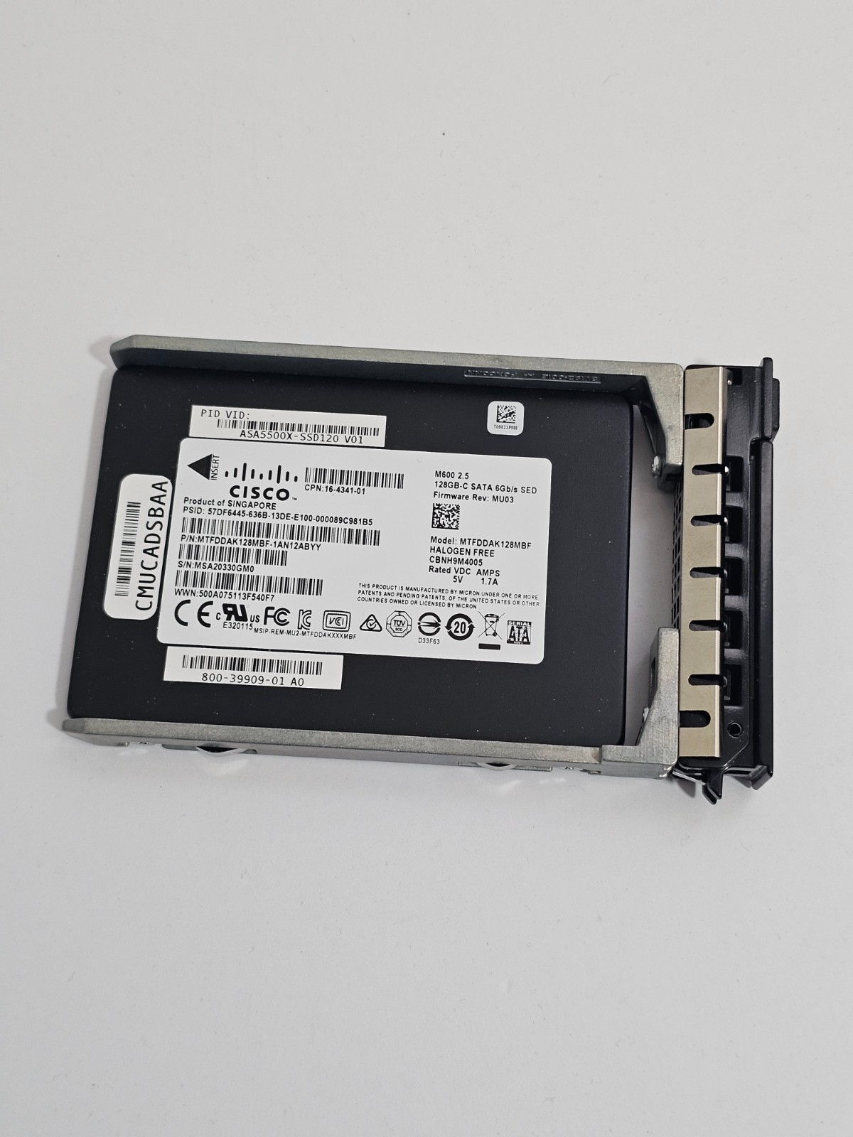 CISCO ASA5500X-SSD120 ASA 5512-X through 5555-X 120 GB MLC SED SSD