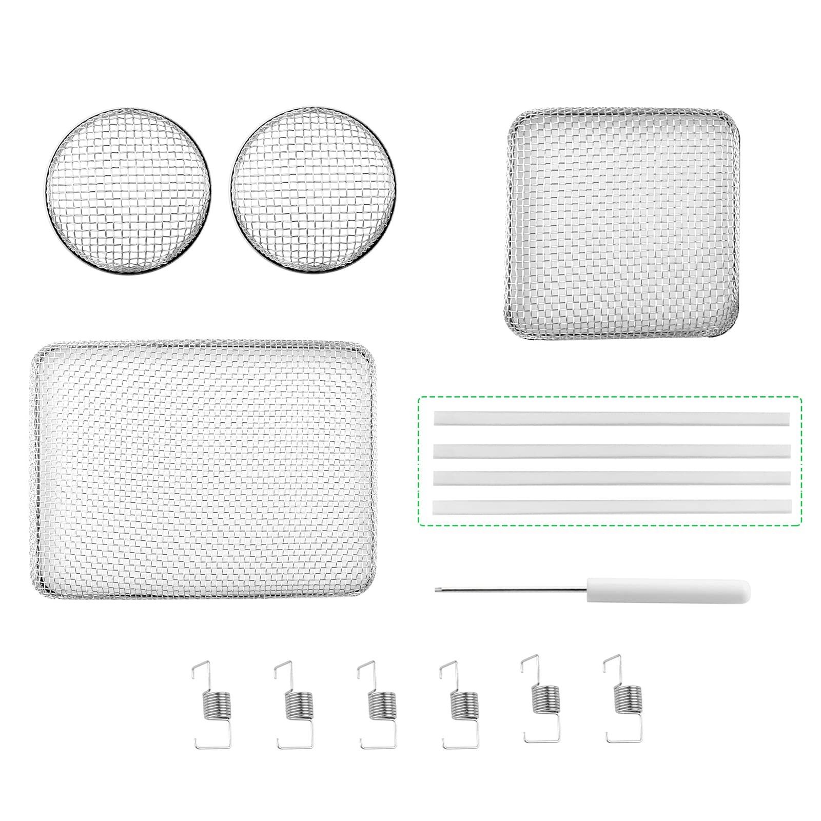 RV Water Heater Vent Insect Screen - Stainless Steel Mesh with Install Tool