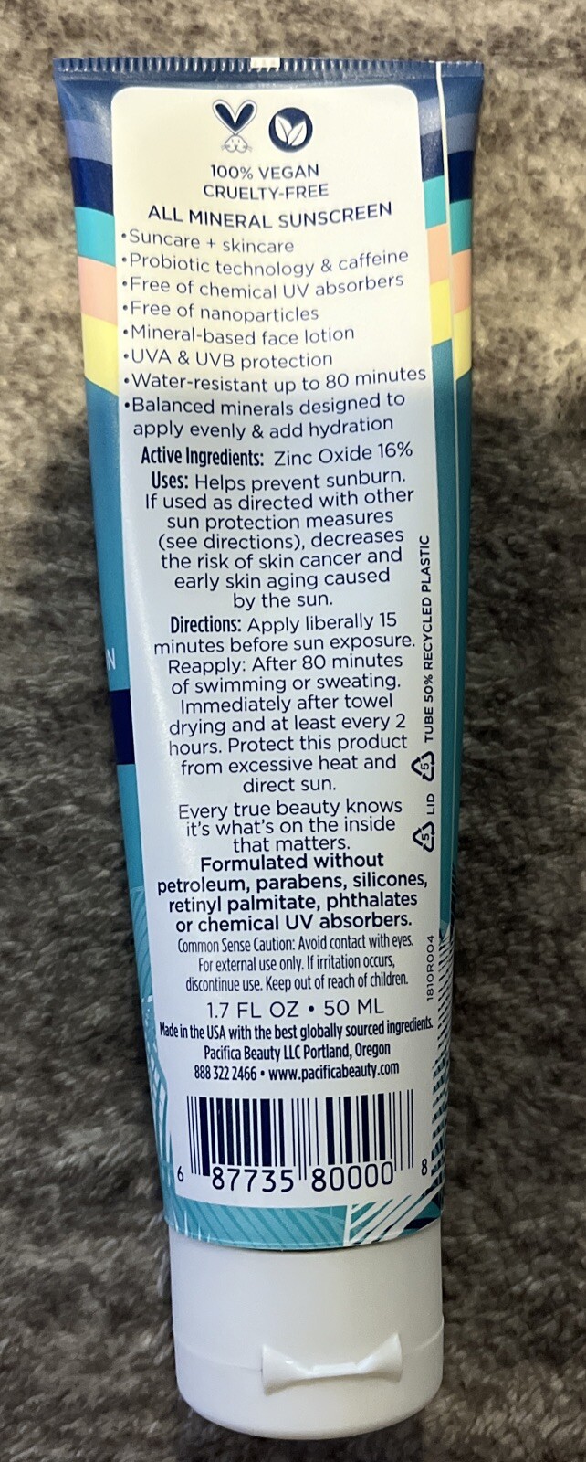 Pacifica Mineral Face Coconut Probiotic SPF 30 1.7 Oz READ Description ~3 Packs