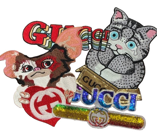 Rare Find Large Sequin / Embroidered / Beaded Patches Of Fashion Designer G