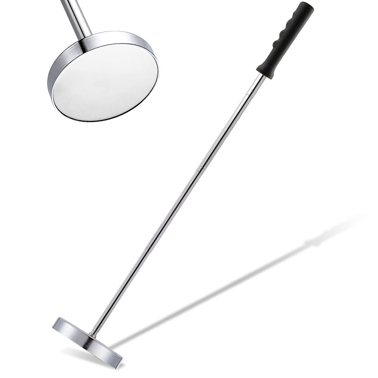 Rechabite 35 LB Magnetic Sweeper Telescoping Pick-up Tool, Upgraded Black