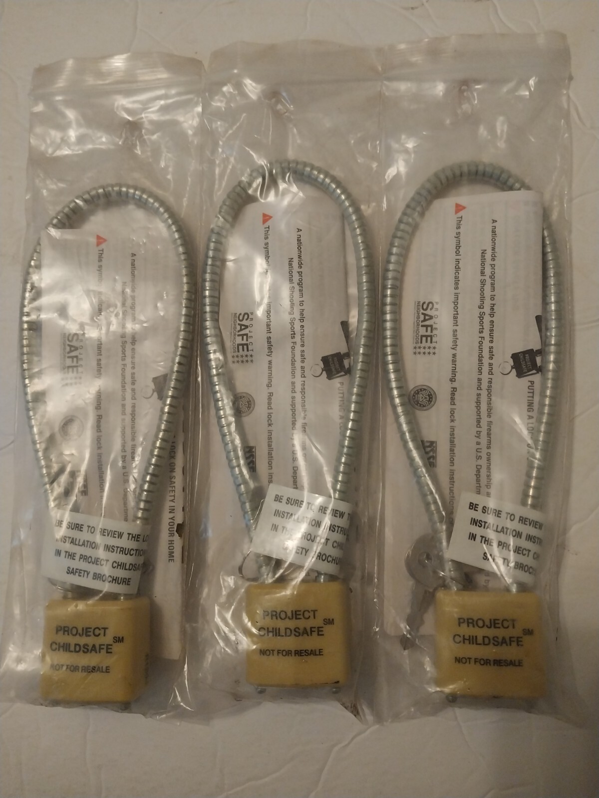 Project ChildSafe gun locks (lot of 3) Child Safe