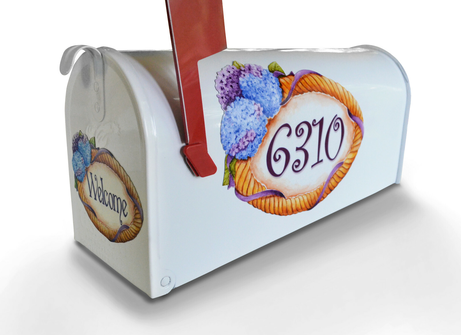 Mailbox Magnet (Partial Cover) Hydrangea Oval Personalized Large & Small