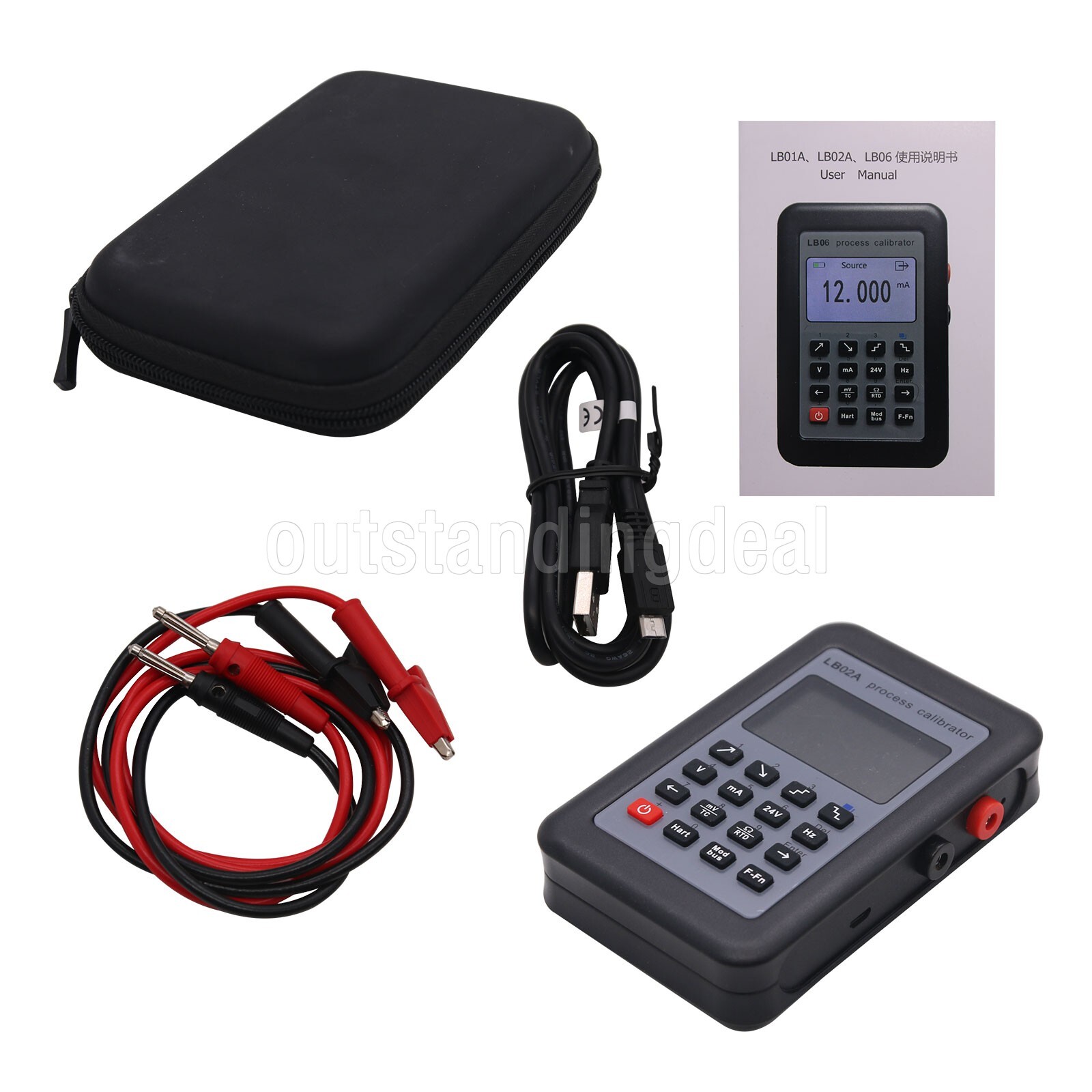 LB02A Multifunction Process Calibrator for Frequency RTD TC mV mA Calibration-