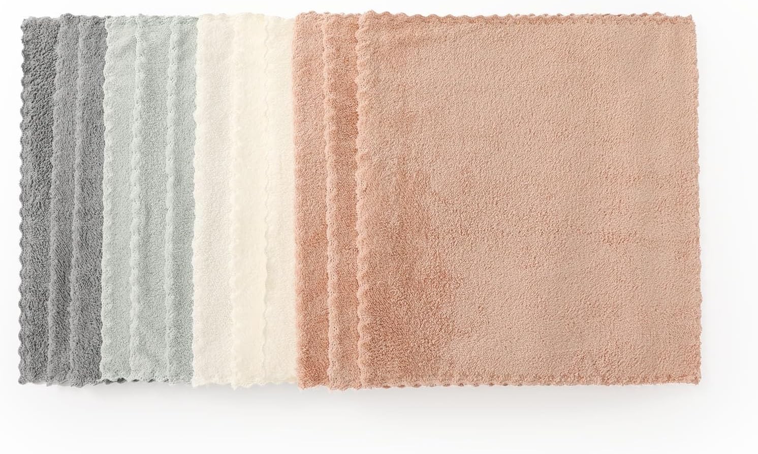 12 Pack Cleaning Cloth,Ultra Soft Absorbent Quick 11.8"×11.8",(Multicolor)
