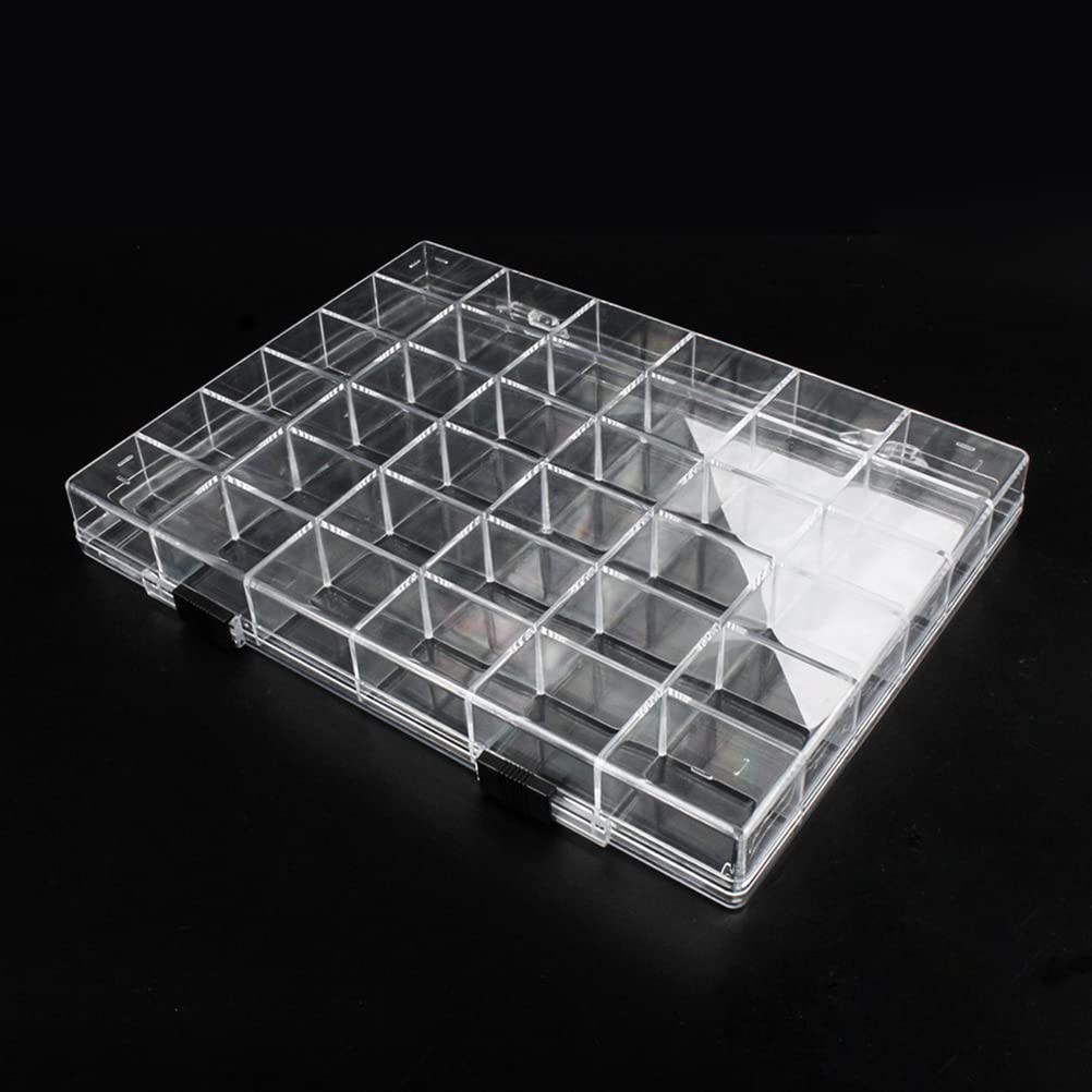 36 Grids Clear Plastic Organizer Box, Craft Storage Container for Beads Organ...