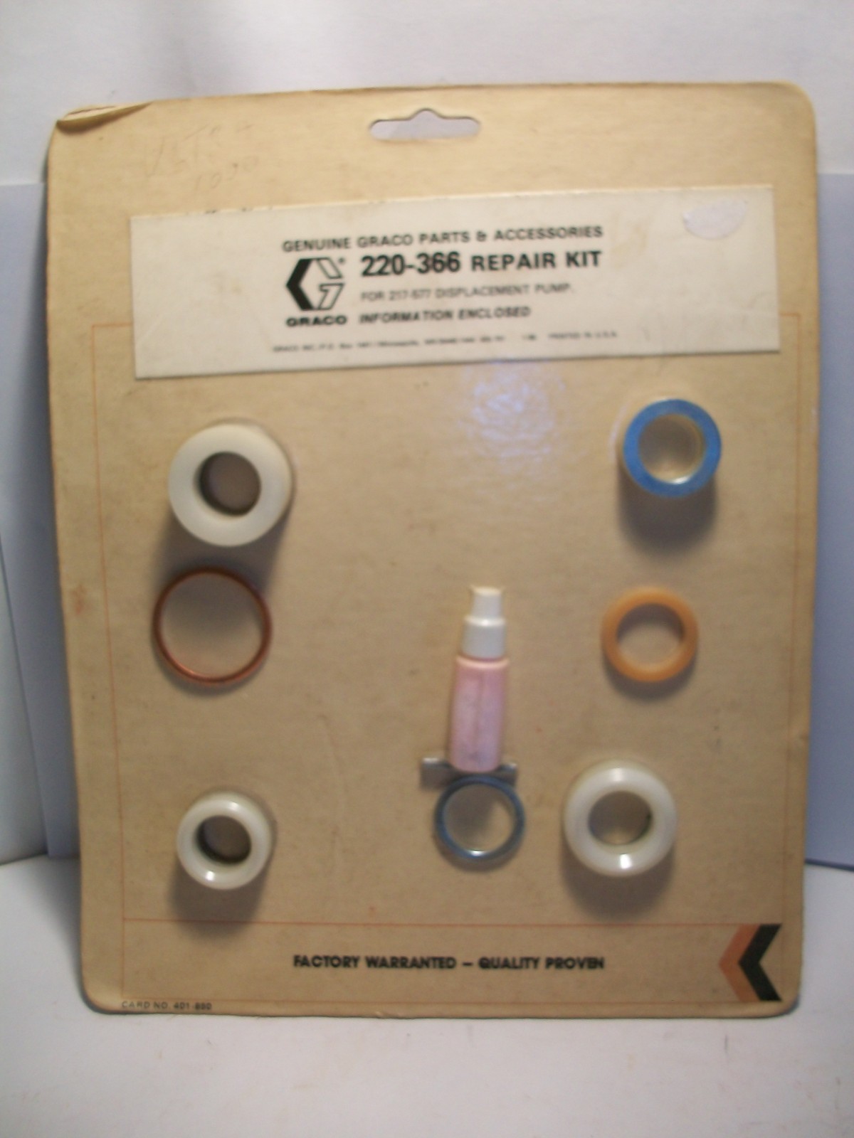 Graco #220-366  For  217-577 Pump Genuine Repair kit New In Package Vintage!